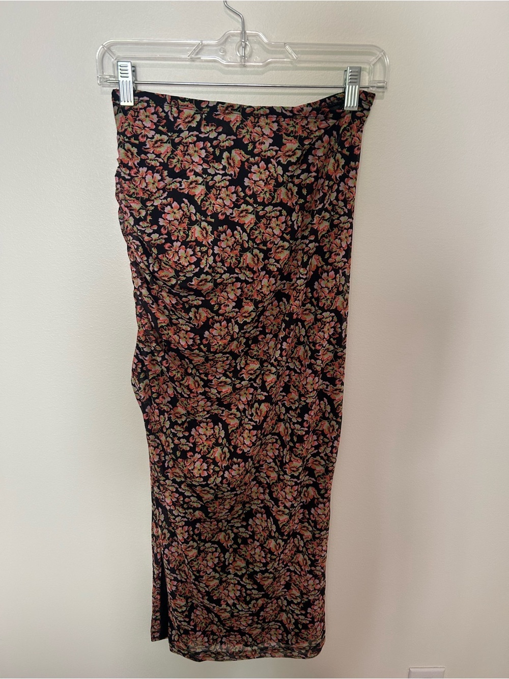 ASTR Luisa Crop Top and BodyCon Skirt Set Black Floral Mesh Medium - Picture 7 of 11